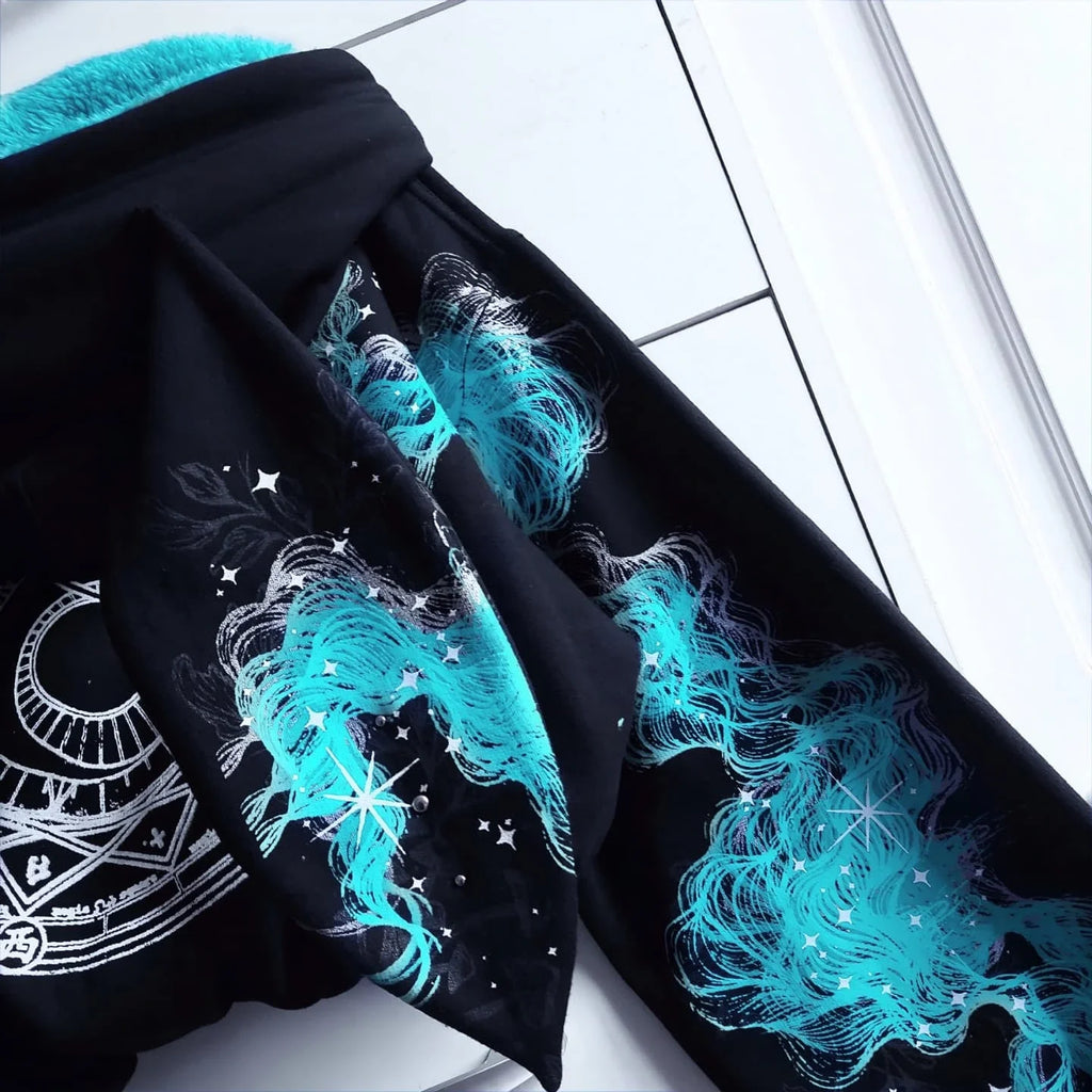 Y2k New Gothic Punk Womens Zipper Hoodie Harajuku Retro Cropped Waist High Print Hoodie Casual Fashion Streetwear Sweatshirt