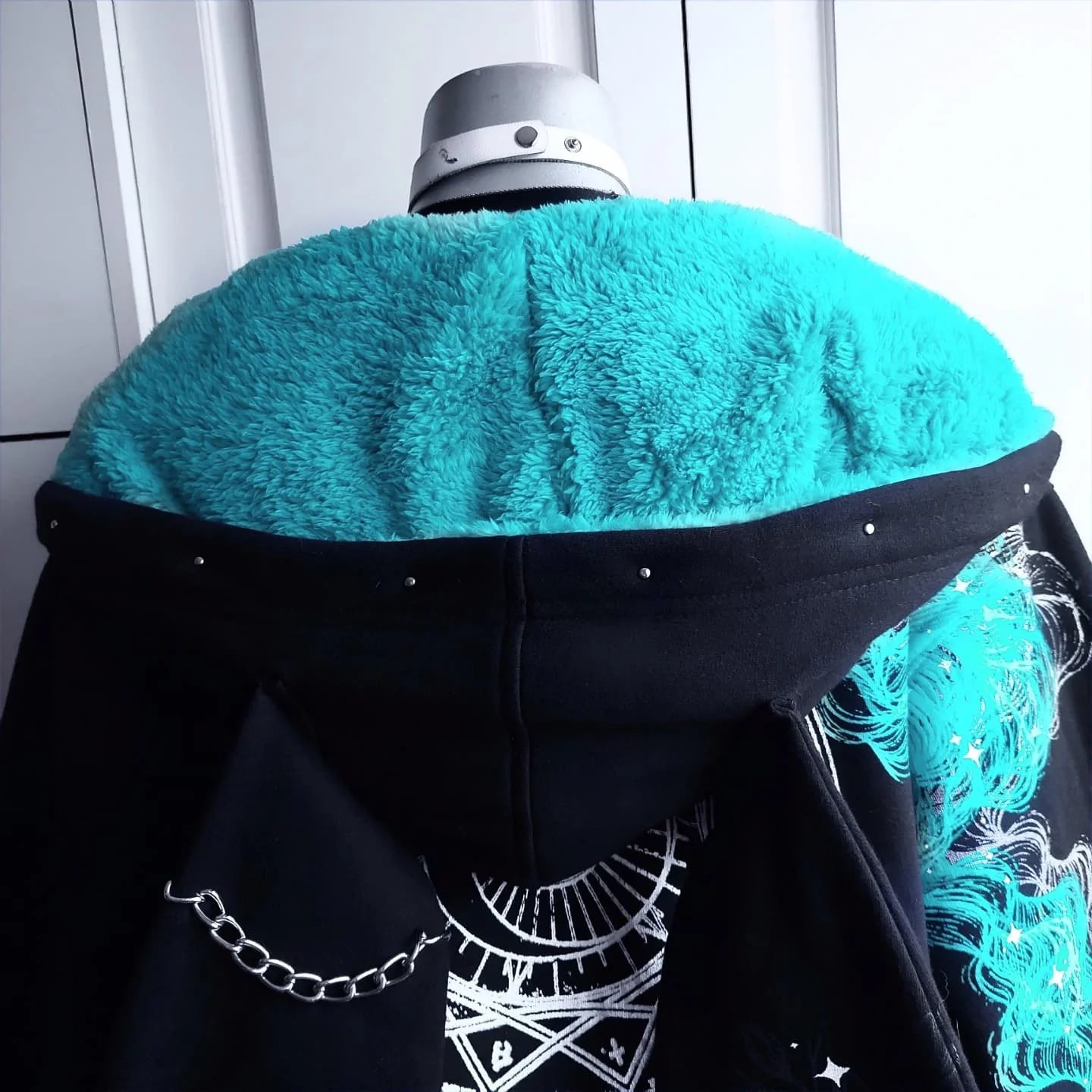 Y2k New Gothic Punk Womens Zipper Hoodie Harajuku Retro Cropped Waist High Print Hoodie Casual Fashion Streetwear Sweatshirt